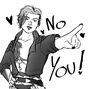 x1 Half-Body - B&W Sketch