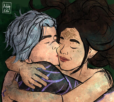 x2 Bust - Coloured Sketch